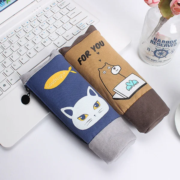 Idol stationery facial cleanser shaped silica gel pen bag pencil case The large capacity stationery bags