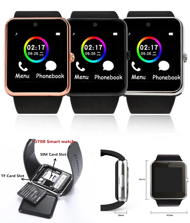 Free shipping DHL OEM Bluetooth SIM Card Mobile watch phones sport smart watches men with Camera