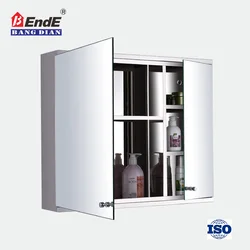 Simple Style Stainless Steel Bathroom Vanity With Mirrored