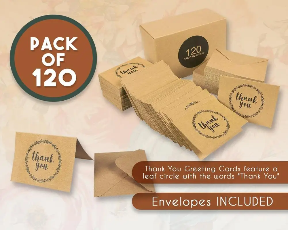  Лидер продаж на Amazon 2018 карточки с благодарностью 100 120 конвертом