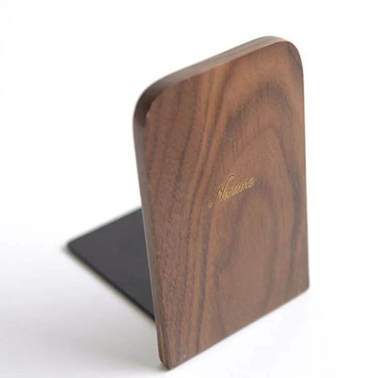 
Factory supplies custom black walnut wooden bookends for kids 
