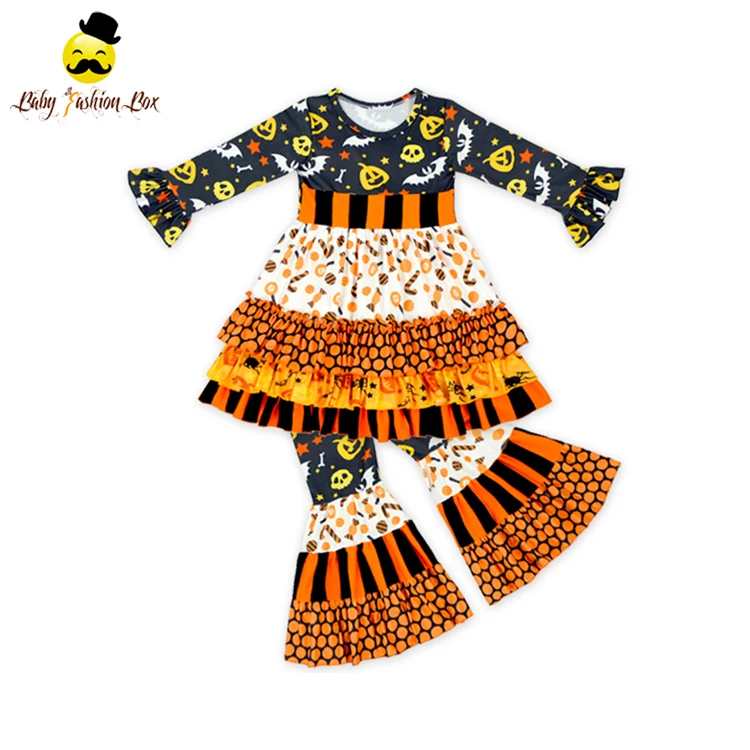 Wholesale Fashion Girls Cotton Ruffle Long Pants Kids Cargo Pants