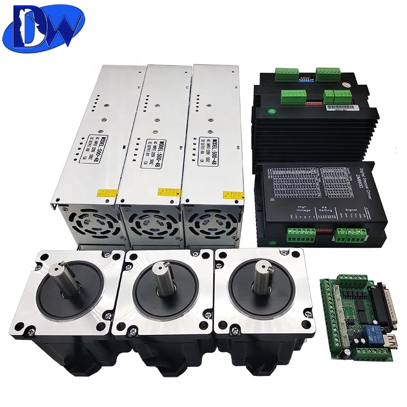 Hot sale 3 axis nema23 cnc stepper motor kit 3N.m for cnc