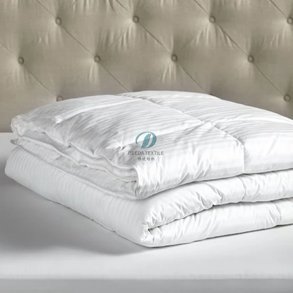 Deeda factory price white cotton hotel quilted comforter