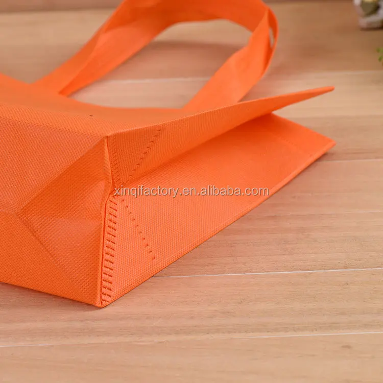 Ultrasonic machine made heat seal non woven promotional bag