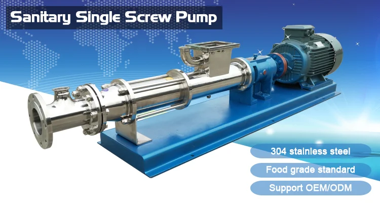 304/316 Food Grade Stainless Steel Twin Screw Pump Electric 2hp OEM Supported 2inch Outlet Vacuum Use Grease Mud Slurry Pumping