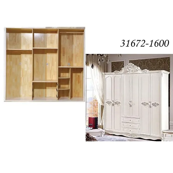 Classic King Size Wooden Royal Style Bedroom Furniture Set 31672-1852