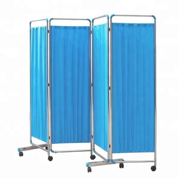 High quality Four Fold Stainless Steel Hospital Screen For Sale