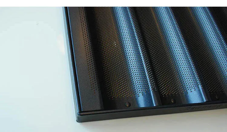
5 Rows perforated french baguette loaf bread baking tray 