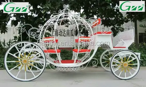 Cinderella Pumpkin Horse Carriage for Wedding Horse Cart Wagon