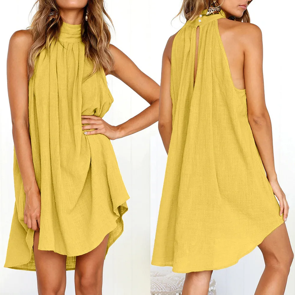 New Arrival Summer Beach Sleeveless Party dresses for women