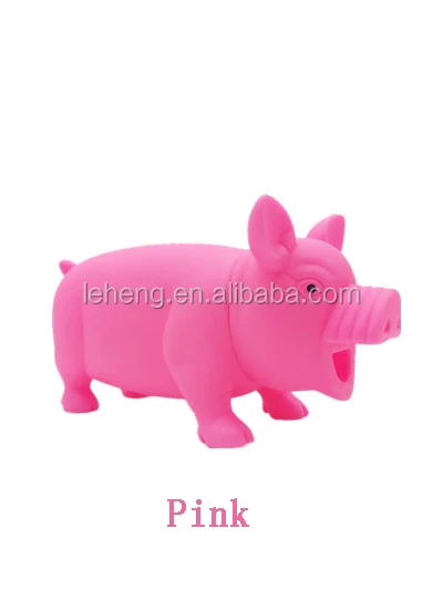 hot sale toys plastic colorful medium size squeeze scream pig animal toy for kinds
