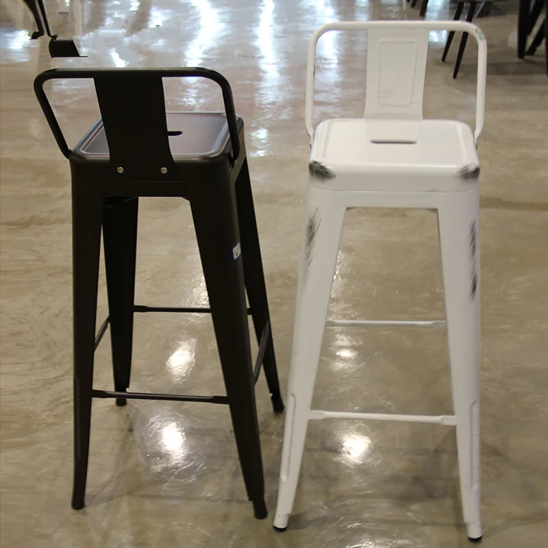 Hot Sale High Quality Modern Designs Furniture Metal Bar Chair with Low back