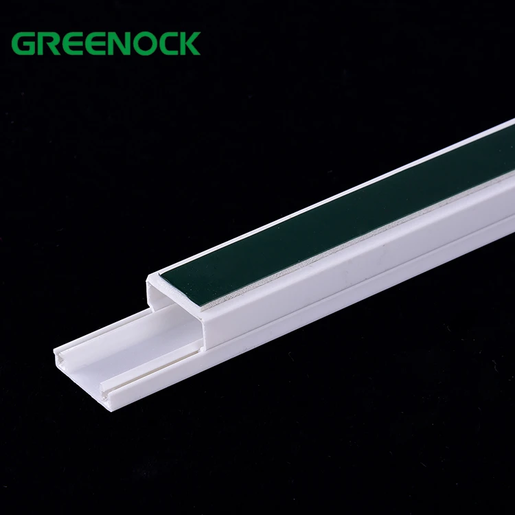 Wholesale 10X15 10X20 14X24 19X39 25X50 40X60 Plastic Wiring Duct Pvc Adhesive Cable Trunking Sticker/Canaletas De Pvc