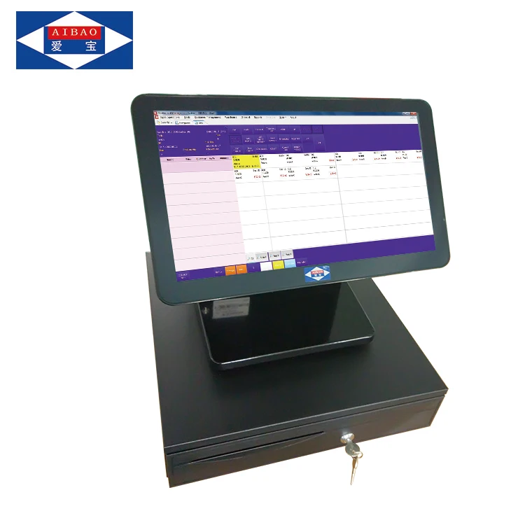 metal shell windows system 15.6 inch all in one touch screen pos terminal price