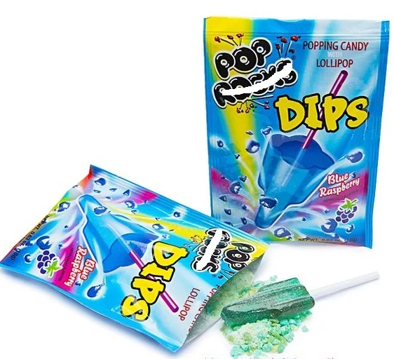 pop rock popping candy with dipper 8g lollipop with 4g popping candy