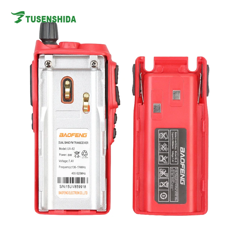 Baofeng UV-82 5 Вт UHF/УКВ красный Лидер продаж мобильный радиотелефон