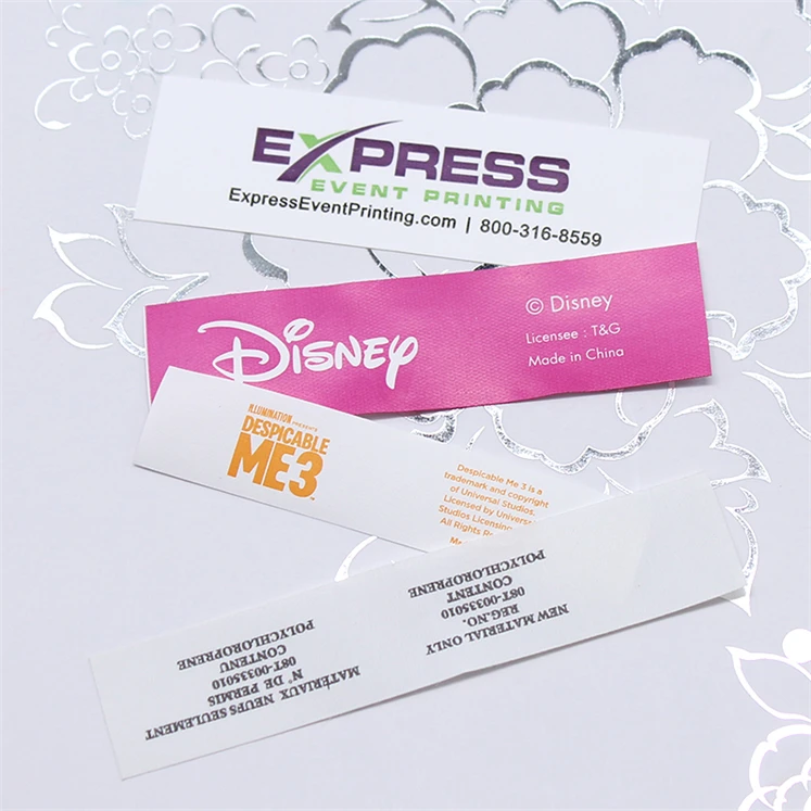 Customized washable fashion main woven back neck private logo name iron on woven label