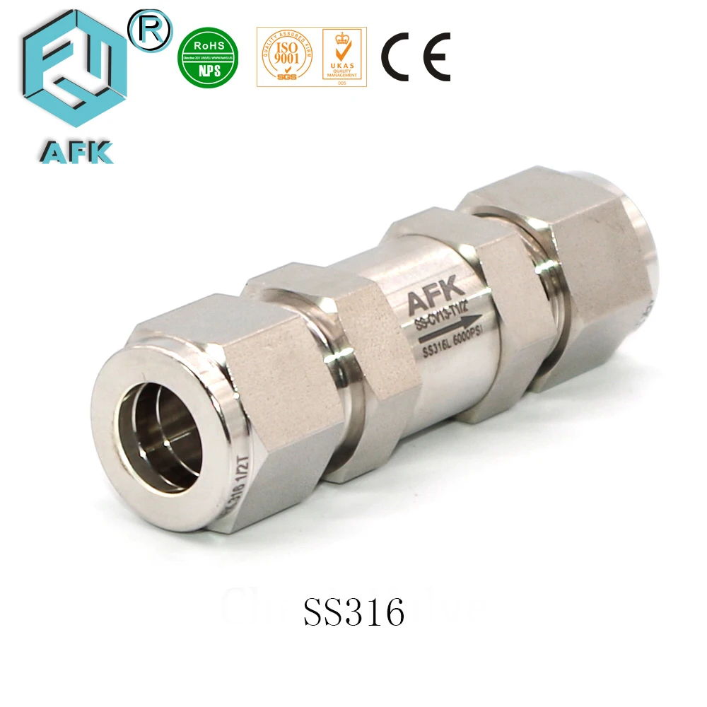 Check Valve 3000psi High Pressure Stainless Steel One Way Stainless Steel Gas Standard Normal Temperature General Manual CV AFK