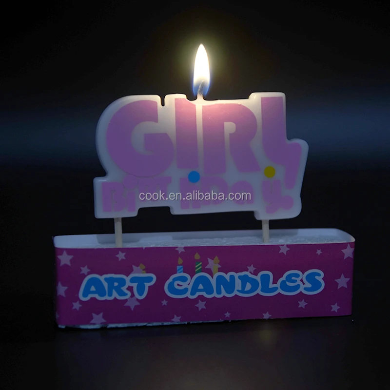 
Pink Girls Art Birthday Candles 