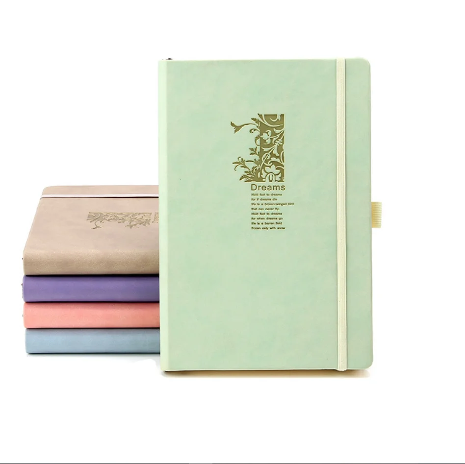 
Custom Produce High Quality A5 Leather Journal Notebook With Pocket 
