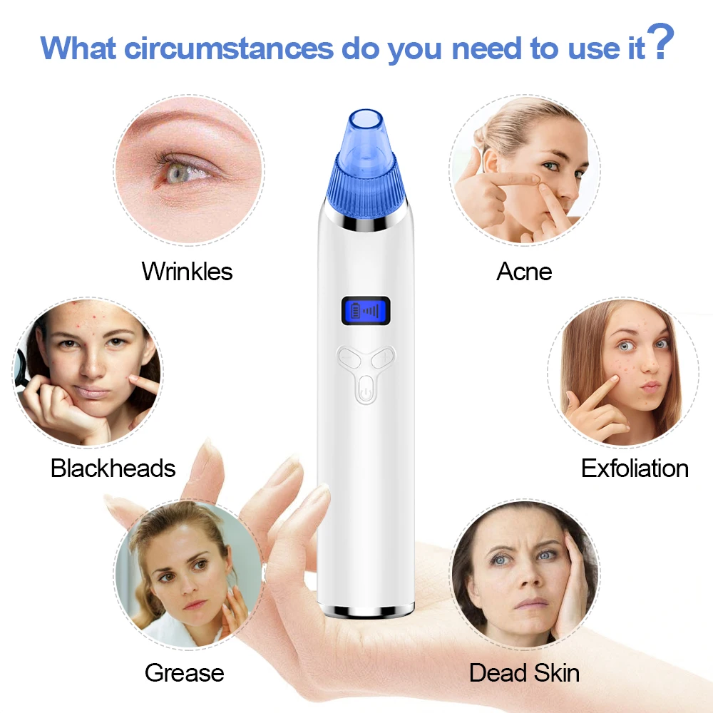 Мужской многофункциональный вакуумный прибор для удаления черных точек на лице для красоты и личной гигиены