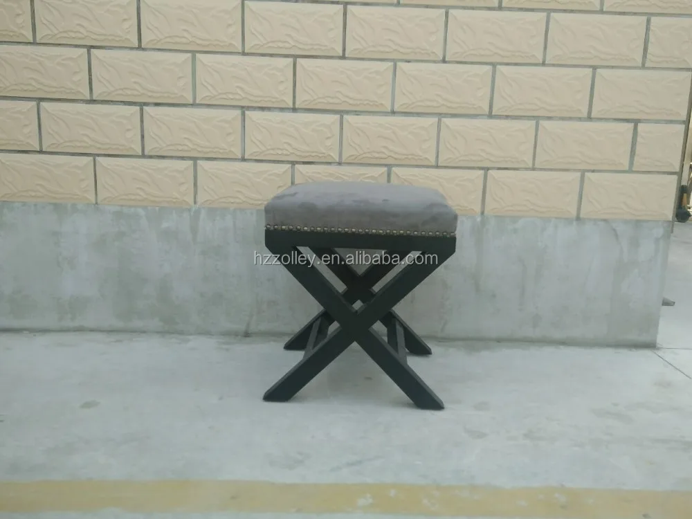 Luxury wholesale fabric stools cheap storage stool cheap wood stools