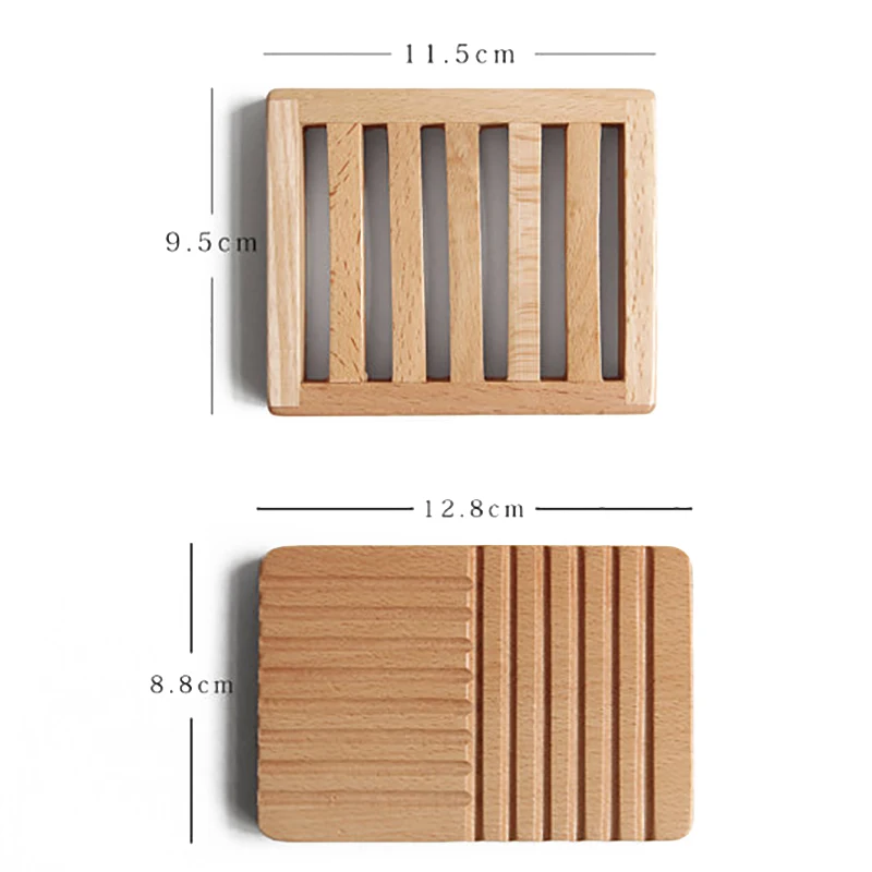 
WB200-67 Customized Beech Wood Soap Holder Bath Shower Plate 