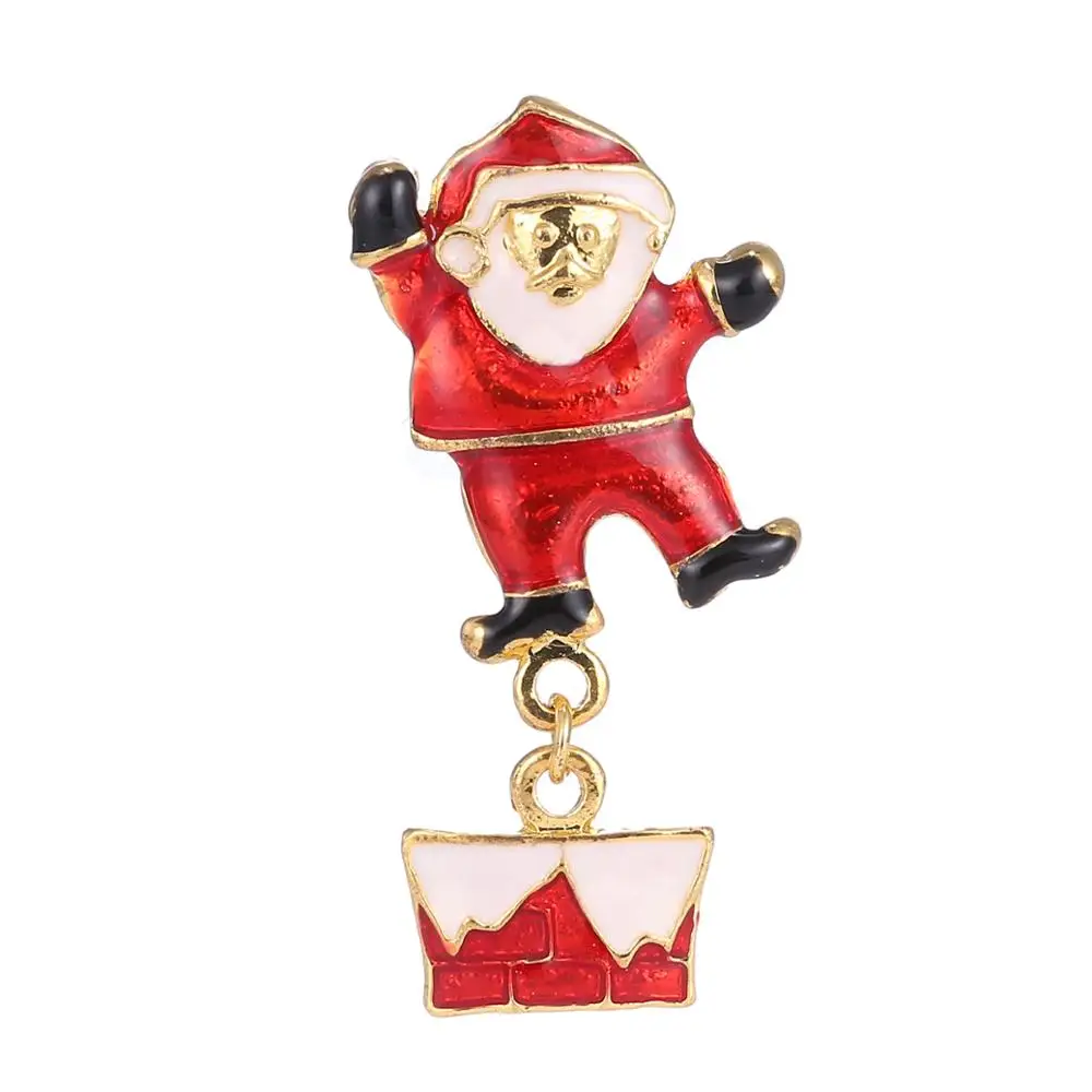 Promotional New design Christmas gift Custom enamel pin Festival Ornaments cartoon brooches
