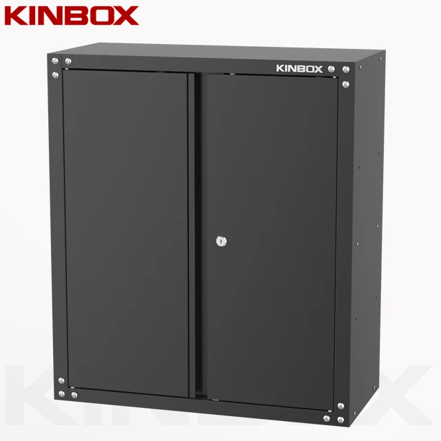 Kinbox Garage Unit 2-Door Storage Cabinet Tools Box Fixed To Wall For Home Garage DIY