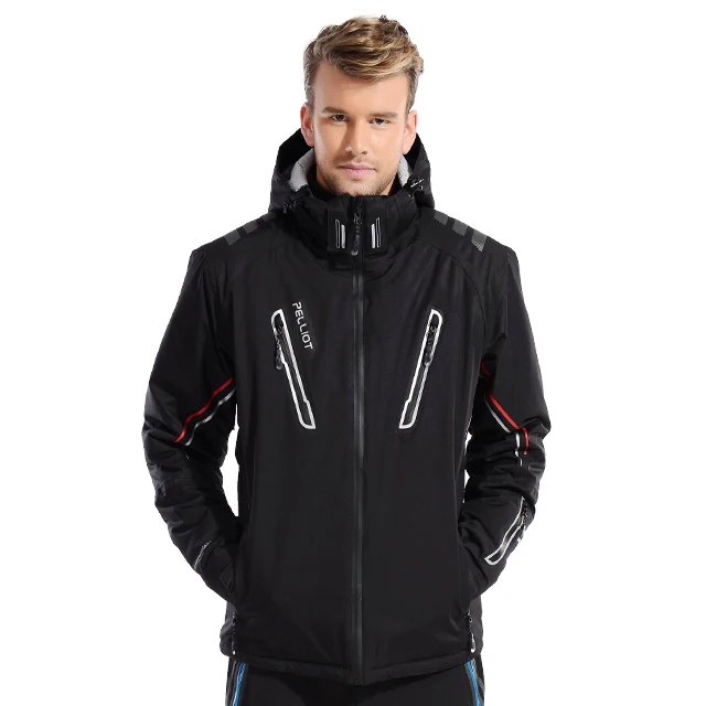 Уличное спортивное пальто для активного отдыха, водонепроницаемый костюм, Мужская одежда, черная Лыжная куртка