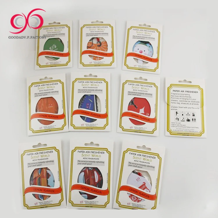 2019 3d absorbent paper car air freshener car care custom with your own logo for room/toilet/car