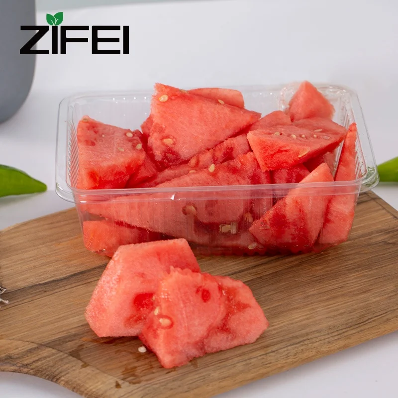 Disposable PET frozen food packaging big food plastic boxes used for fruit