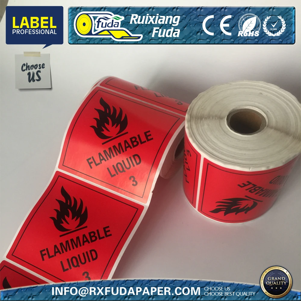 Dangerous goods label 100mm x 100mm,250pcs/roll