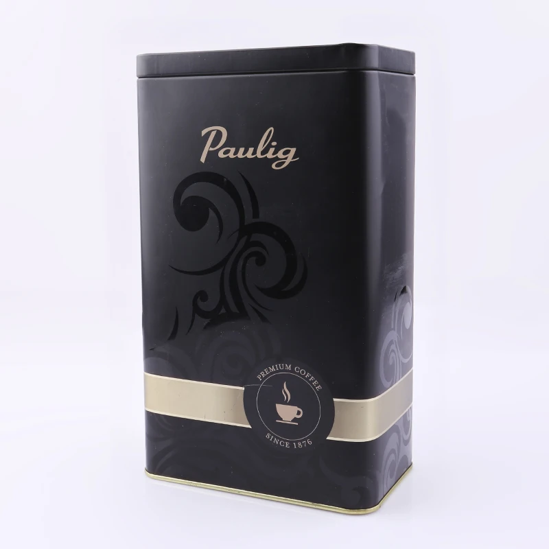 
High quality rectangle tin coffee packaging tin boxes with inner plug 