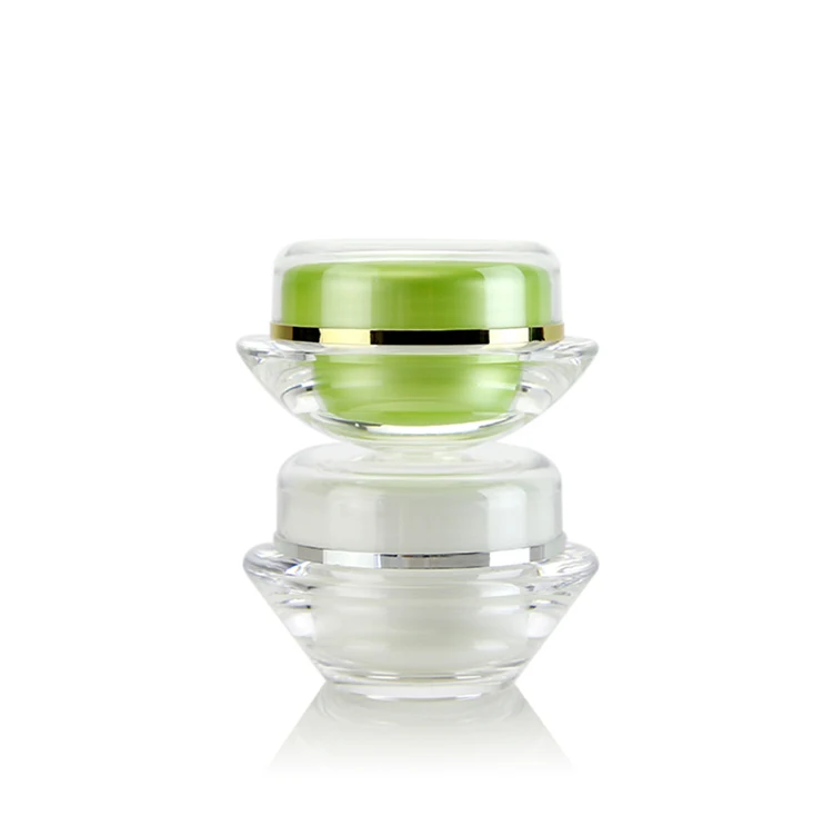 
15g Empty Plastic Acrylic Unique Shape Cosmetic Cream Jar WD 