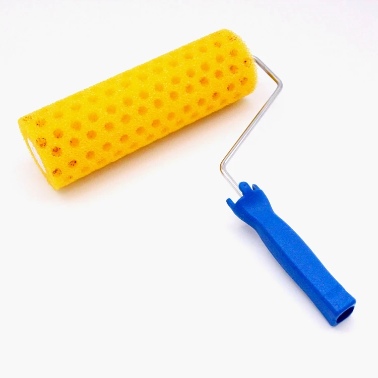Painting tools for home repair yellow textured hole art foam paint roller sponge decorative paint roller
