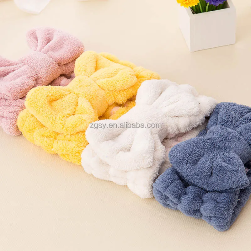 
high quality hair drying hat microfiber shower head wrap towel 