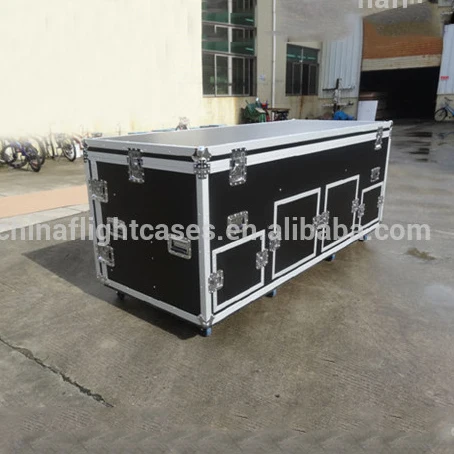 Многофункциональный чехол для диджея, все в одном с ящиками, амортизационными креплениями, стойками для усилителей, колес