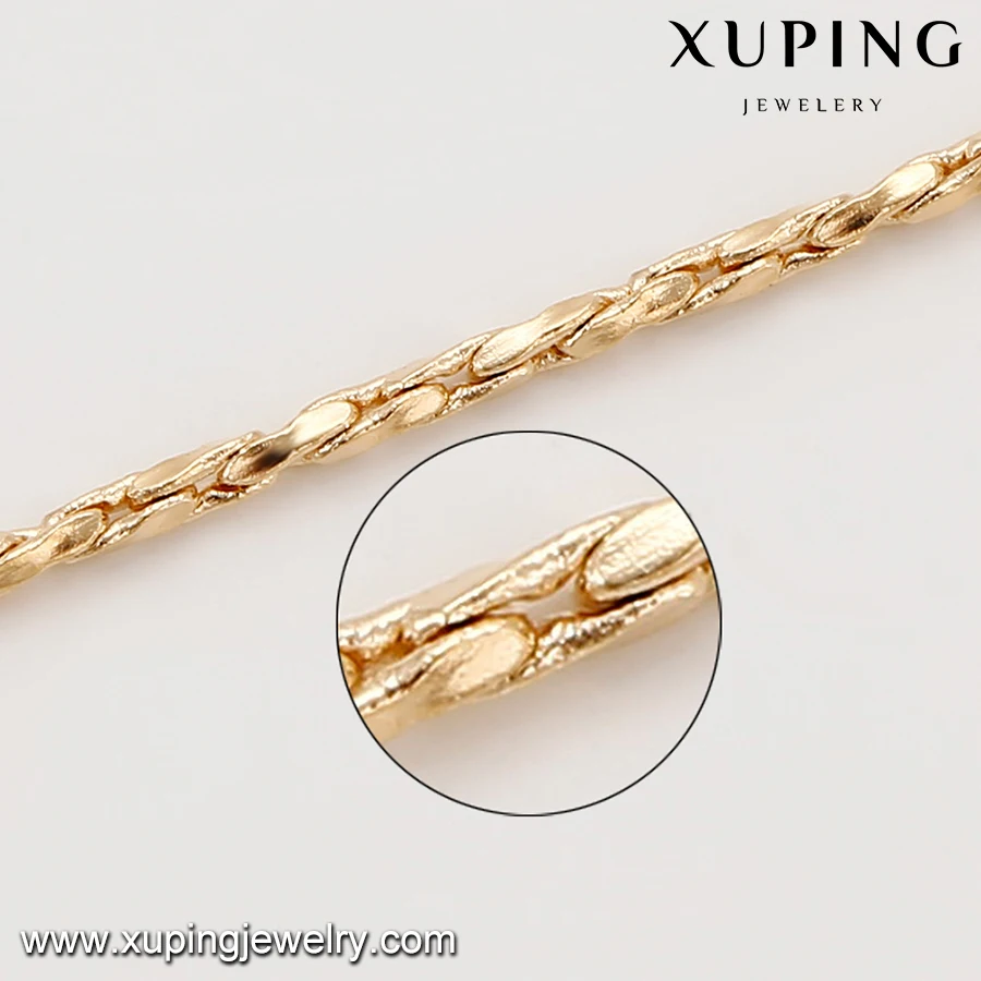 43844 xuping hot sale cheap simple gold chain necklace fashion gold plated jewelry necklace