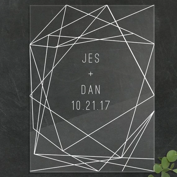 Clear Plastic Party Display Racks Acrylic Wedding Welcome Sign