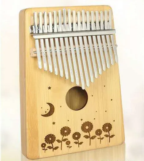 China Supplier 17 Key Bamboo Wood Sanza Finger Thumb Keyboard Marimba Kalimba