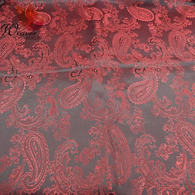 68D*120D 90gsm high quality suit lining loquat flower jacquard fabric poly and viscose