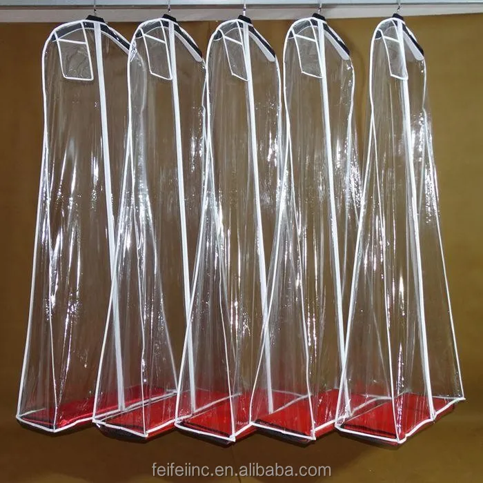 PVC Plastic Clear Protection Covers for Wedding Dresses