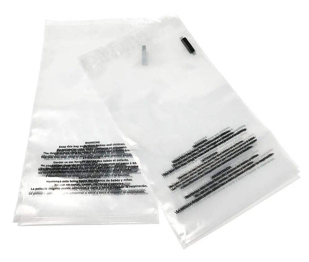 Electric Pack bag  Suffocation Warning Clear Plastic Self Seal Poly Bags (100 Pack)