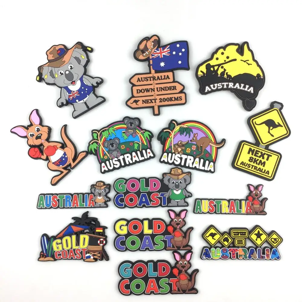 Custom country shaped map fridge magnet for Australia Souvenir