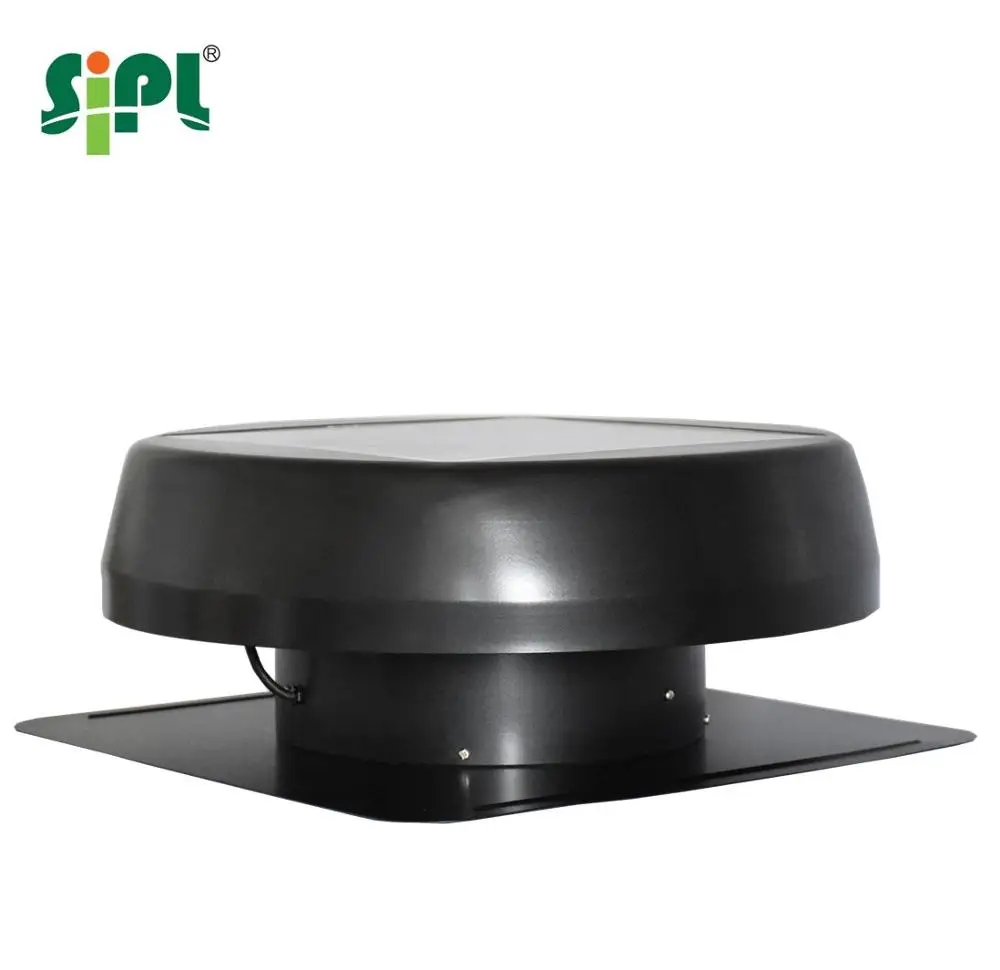 Solar roof ventilation fan round size dc motor exhaust fan 18W 12inch industrial ventilation cooling fan