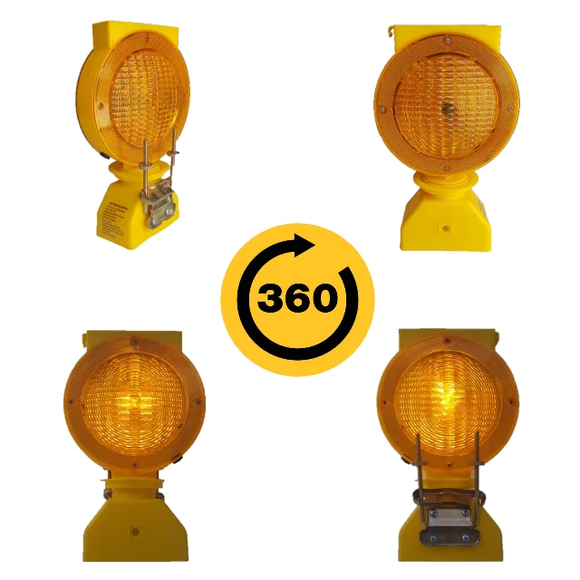 
125MM Solar Blinker Flasher Traffic Warning Light 