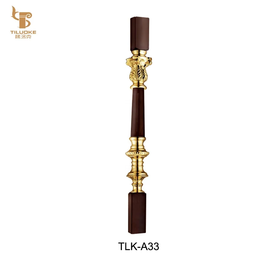 copper with wood stair handrail