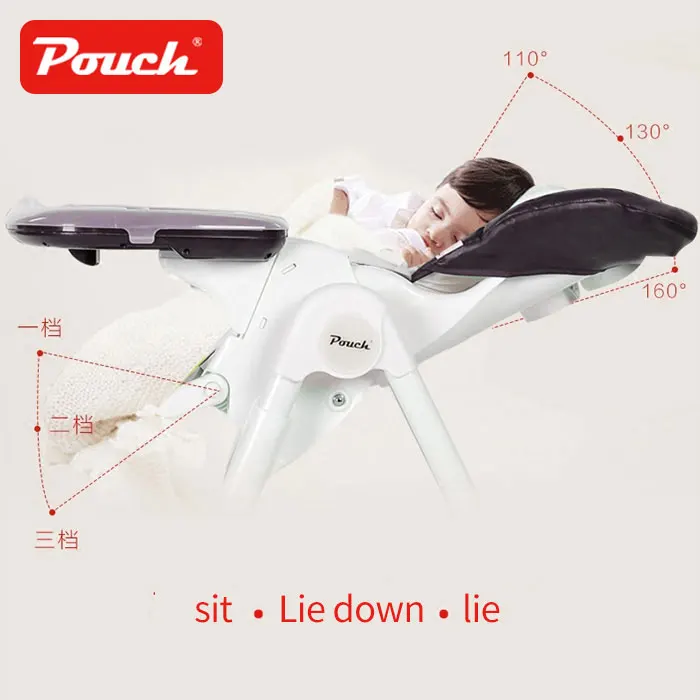 
Purorigin plastic portable baby feeding folding high chair for children 